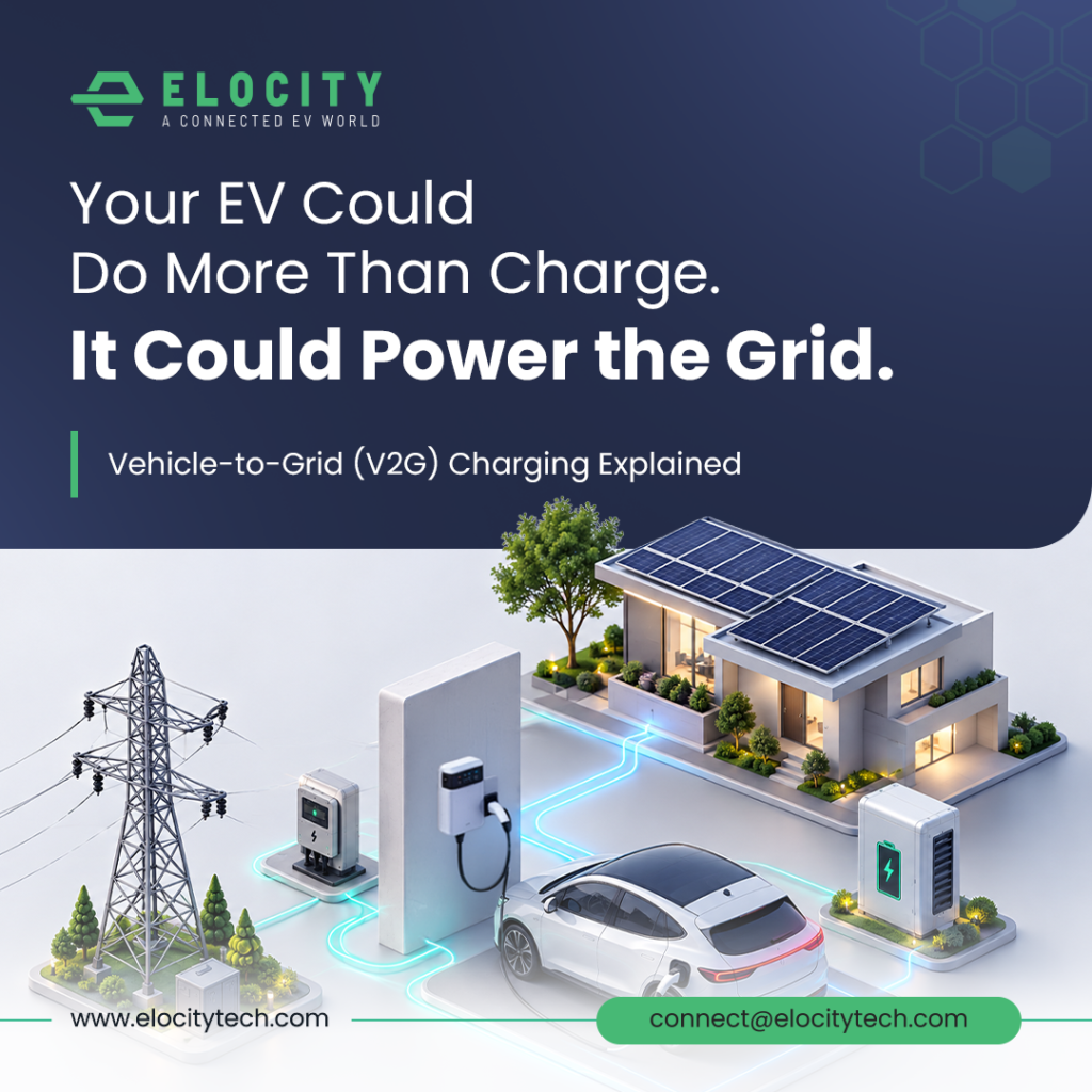 Vehicle-to-Grid (V2G) charging concept showing an EV powering a home and grid in Canada