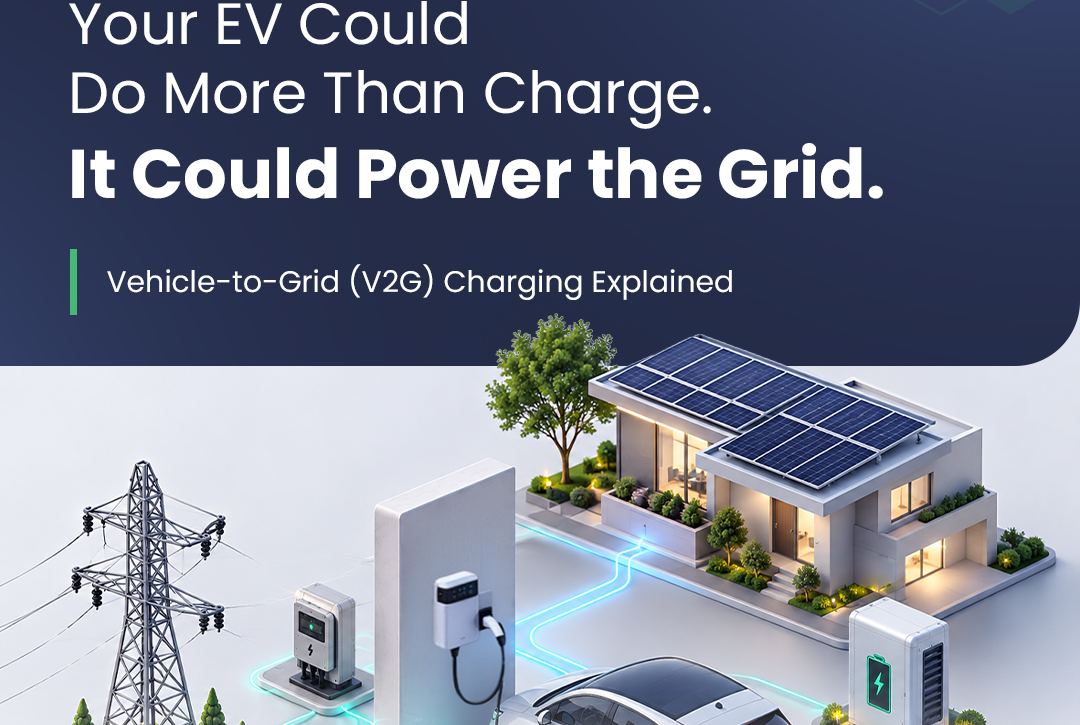 Vehicle-to-Grid (V2G) charging concept showing an EV powering a home and grid in Canada