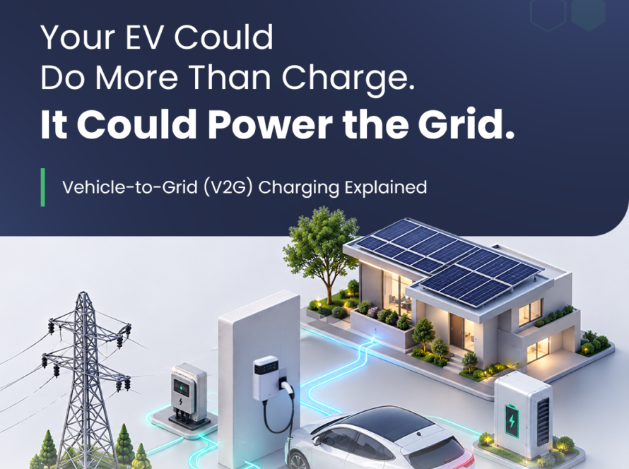 Vehicle-to-Grid (V2G) charging concept showing an EV powering a home and grid in Canada